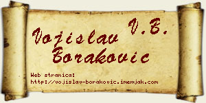 Vojislav Boraković vizit kartica